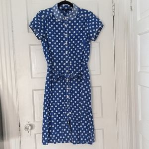 Boden polka dot shirt dress EUC 6R